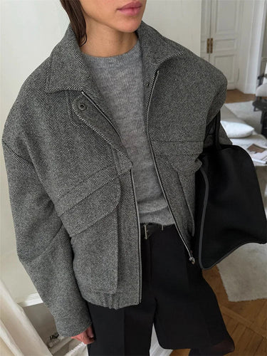 Lune London | Autumn coat - Elegant and comfortable high-waisted coat with zipper for cooler days