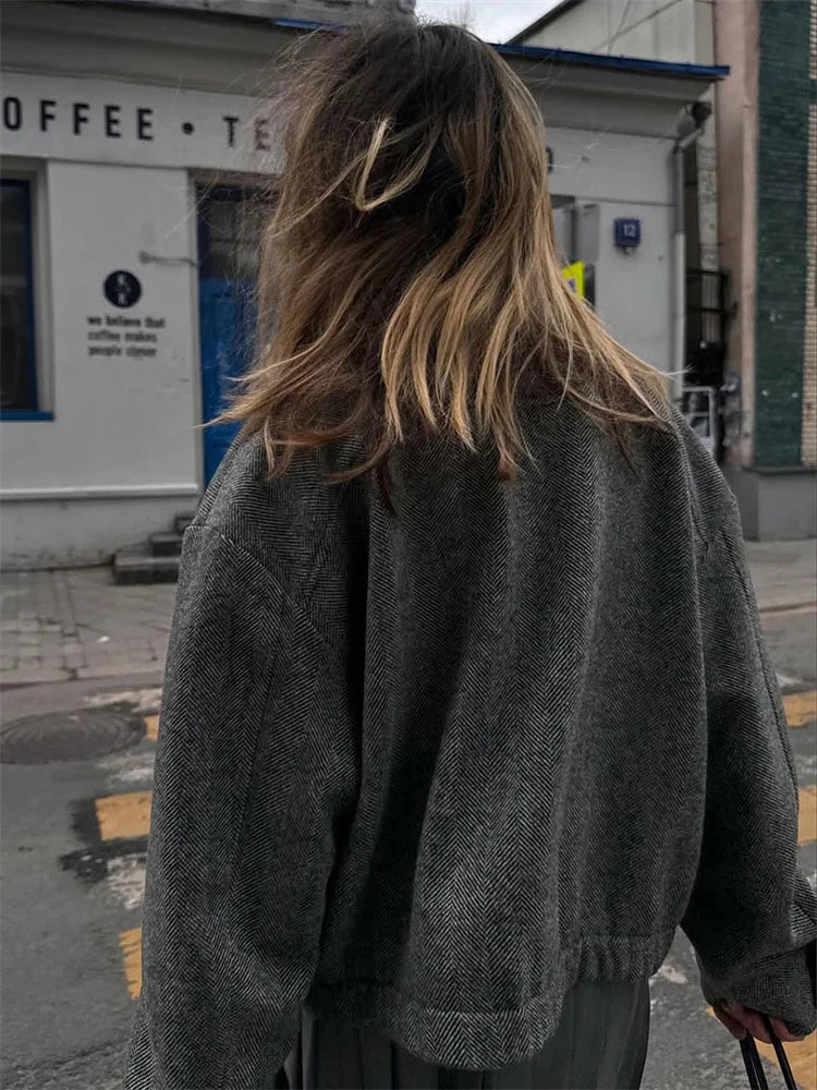 Lune London | Autumn coat - Elegant and comfortable high-waisted coat with zipper for cooler days