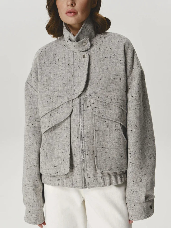 Lune London | Autumn coat - Elegant and comfortable high-waisted coat with zipper for cooler days