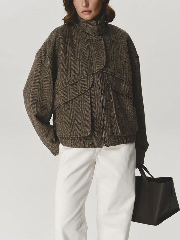 Lune London | Autumn coat - Elegant and comfortable high-waisted coat with zipper for cooler days