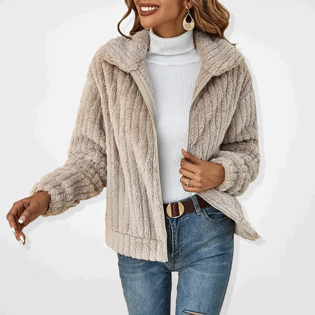 Lune London | Veste Sherpa chaude avec zip