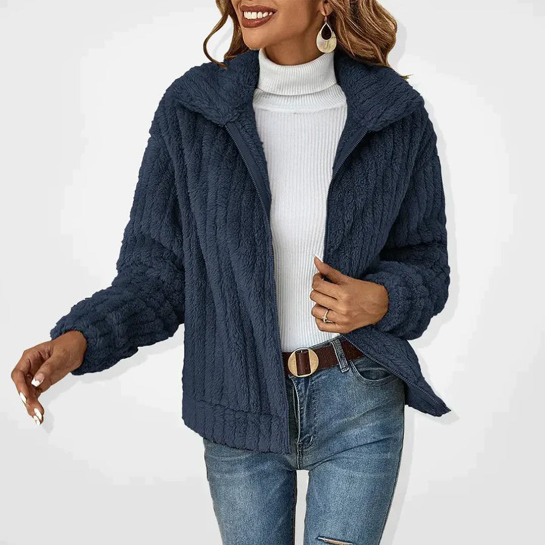Lune London | Veste Sherpa chaude avec zip