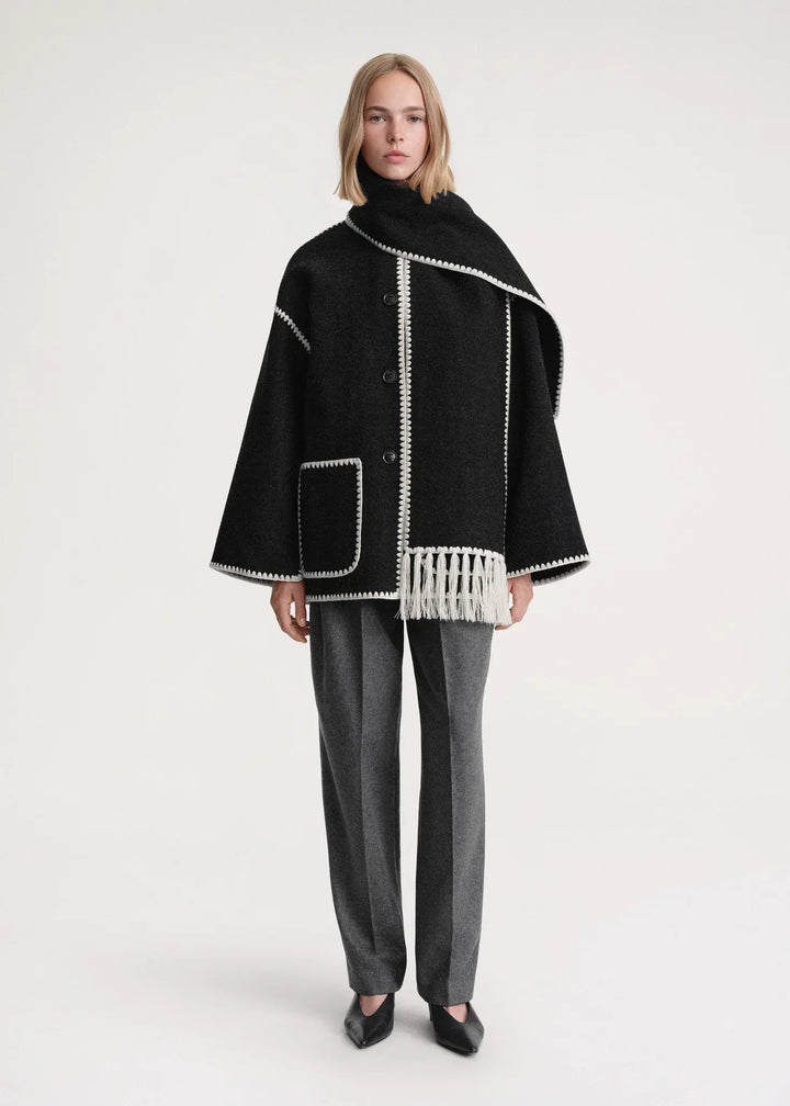 Lune London | Warm wool coat for women - Gray - Elegant and stylish