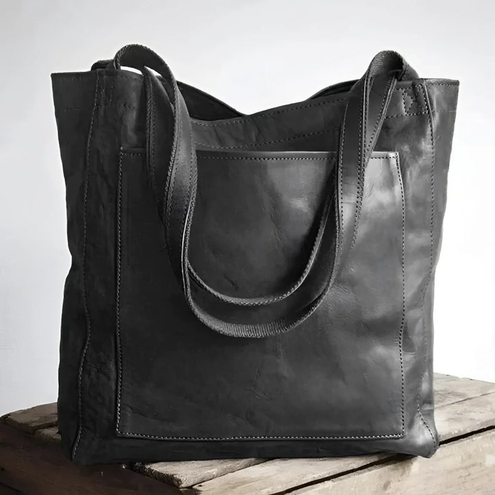 Chic Und Stil | Handmade Tan Full Leather Tote Bag Spacious & Durable
