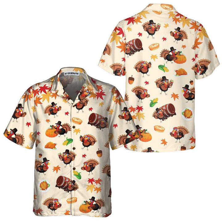 Lune London | The cutest turkey Hawaiian shirt for Thanksgiving, Fun Gobble T-shirt, gift for Christmas