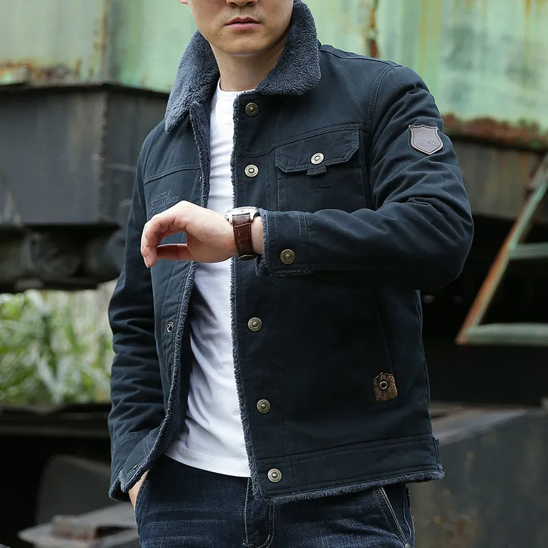 Lune London | Men's denim jacket with fleece lining