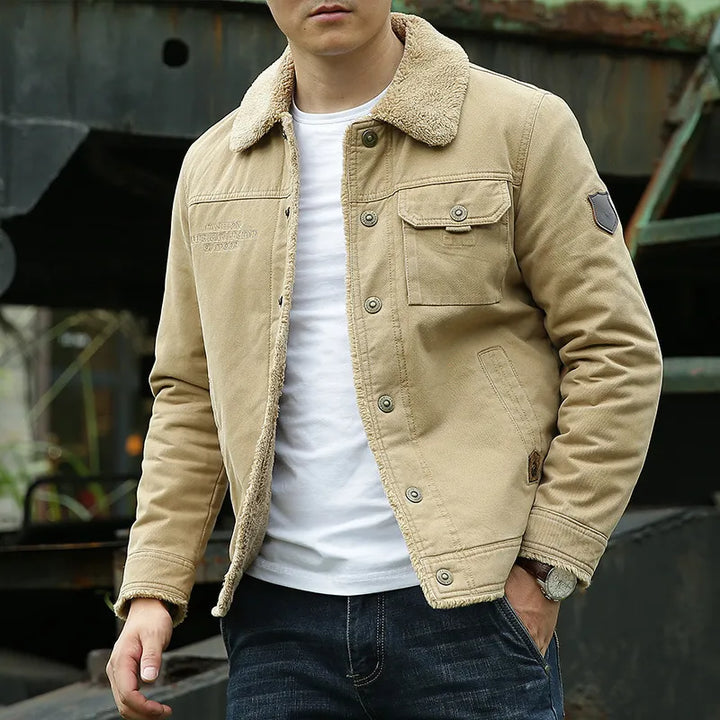 Lune London | Men's denim jacket with fleece lining