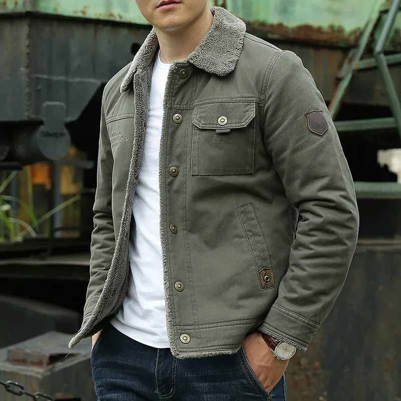 Lune London | Men's denim jacket with fleece lining
