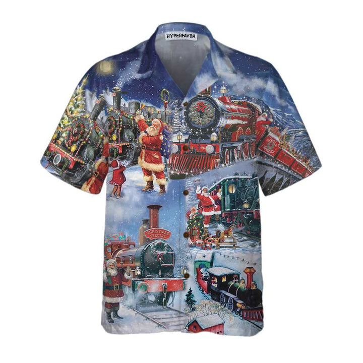 Lune London | Hawaiian Shirt Train To Christmas, Fun Christmas Shirt, Christmas Gift