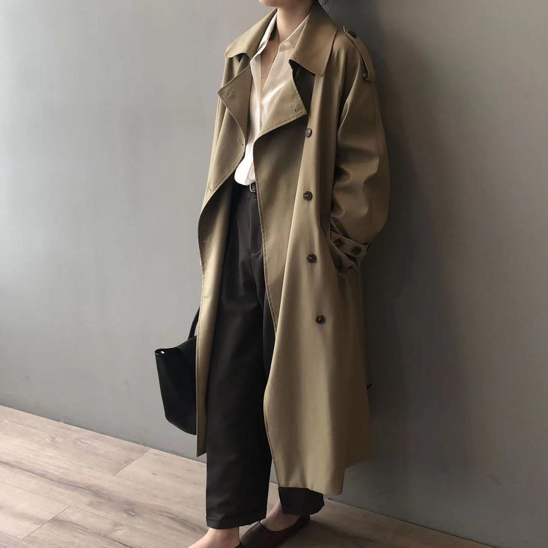 Lune London | Longer Cut Trench Coat for Women - Water Repellent, Classic Collar