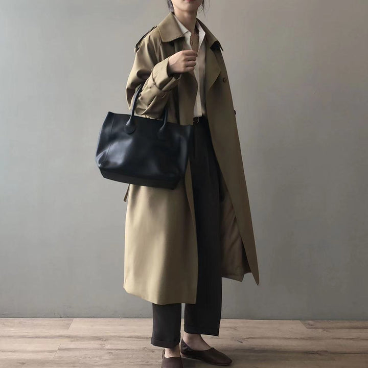 Lune London | Longer Cut Trench Coat for Women - Water Repellent, Classic Collar