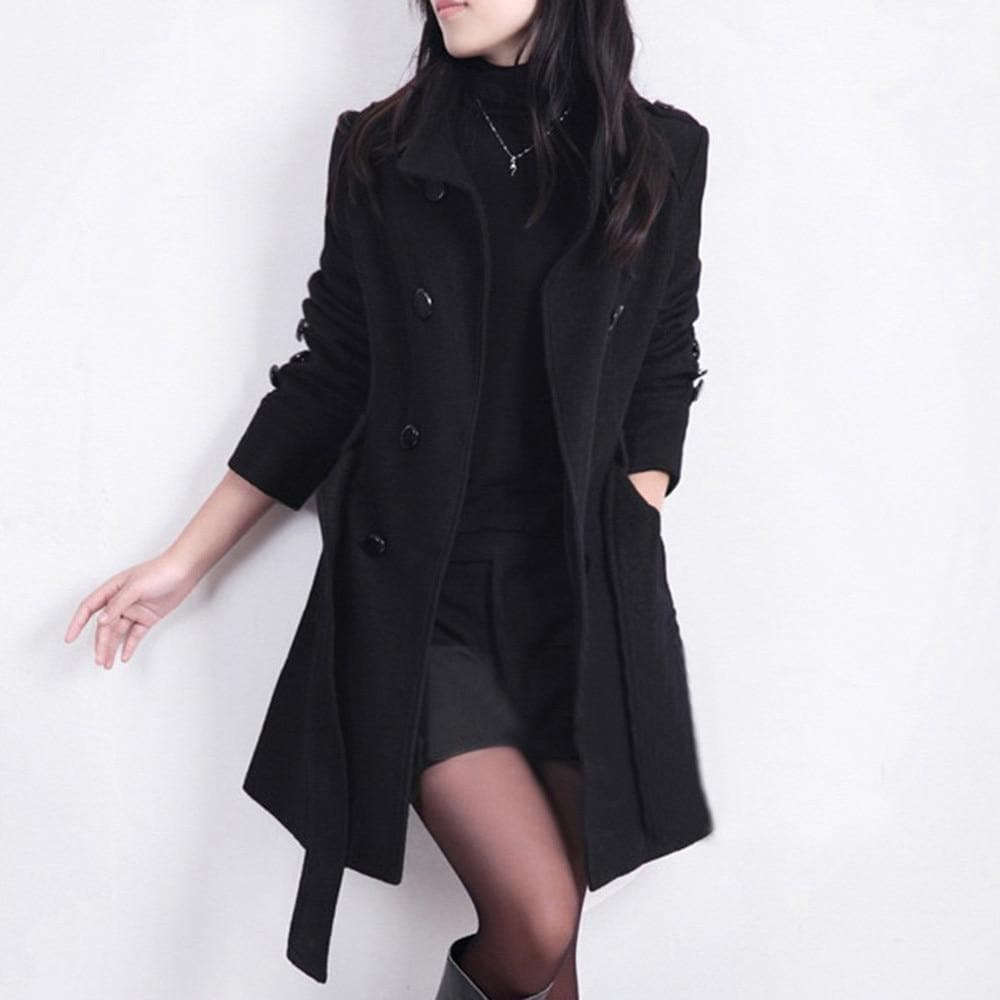 Lune London | Women's trench coat for winter, knee-length, double-breasted