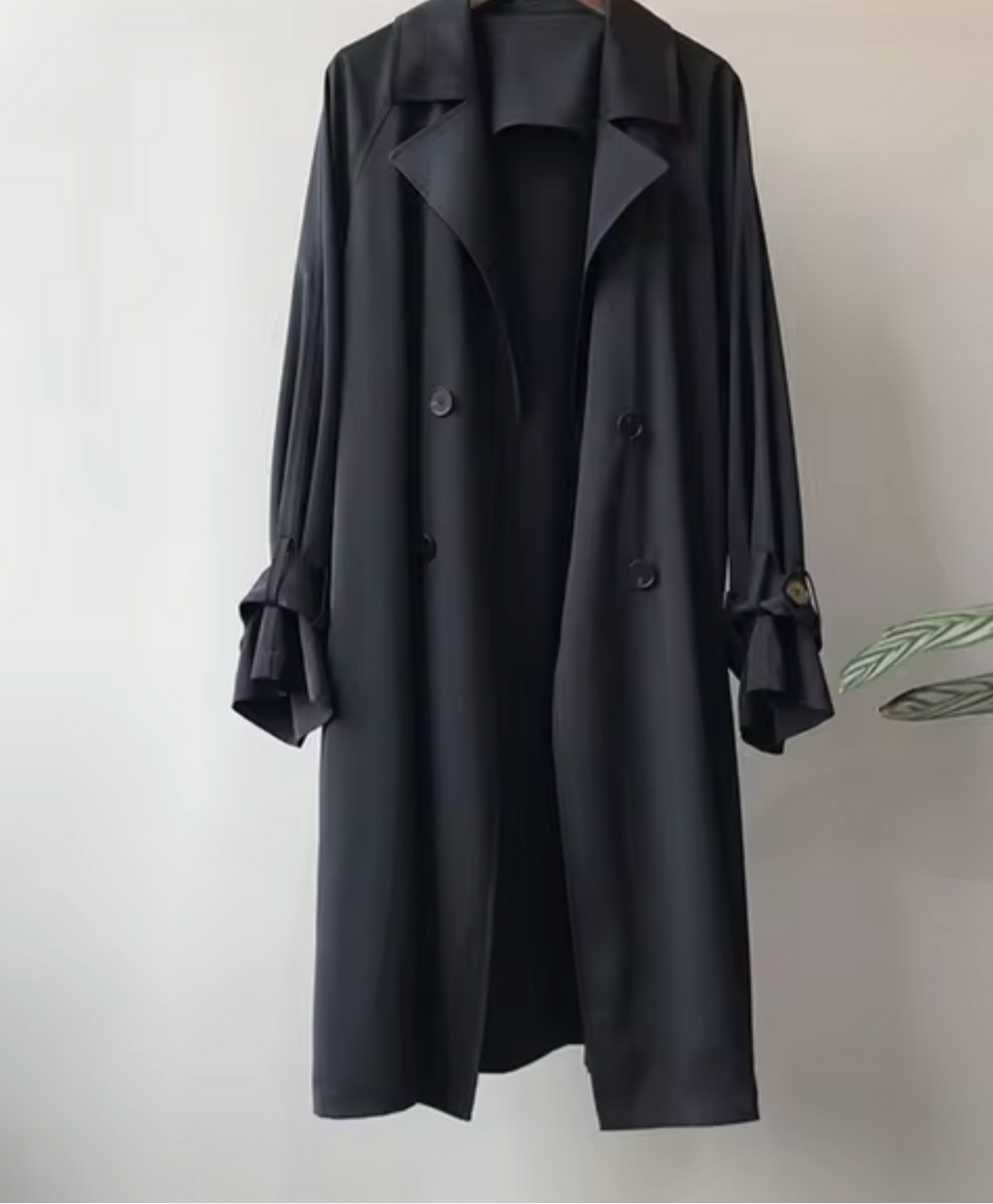 Chic und Stil | Transitional trench coat for women - Water-repellent, double-breasted