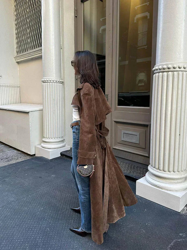 Chic Und Stil | Suede Trench Coat
