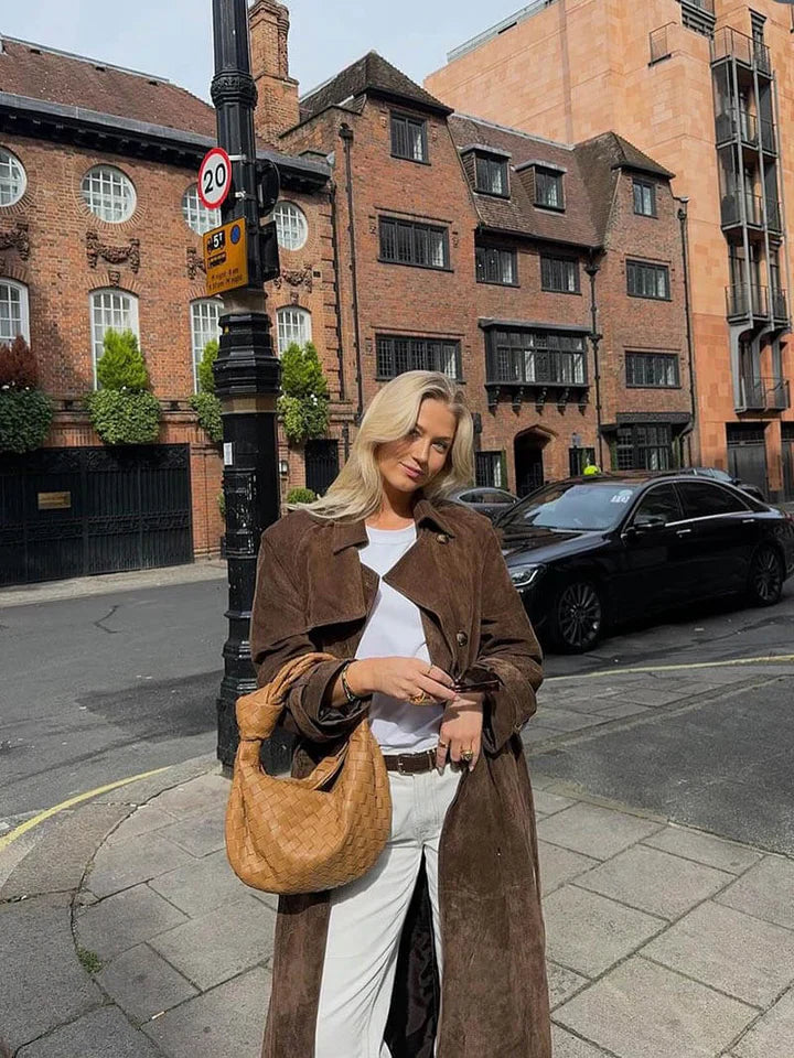 Chic Und Stil | Suede Trench Coat