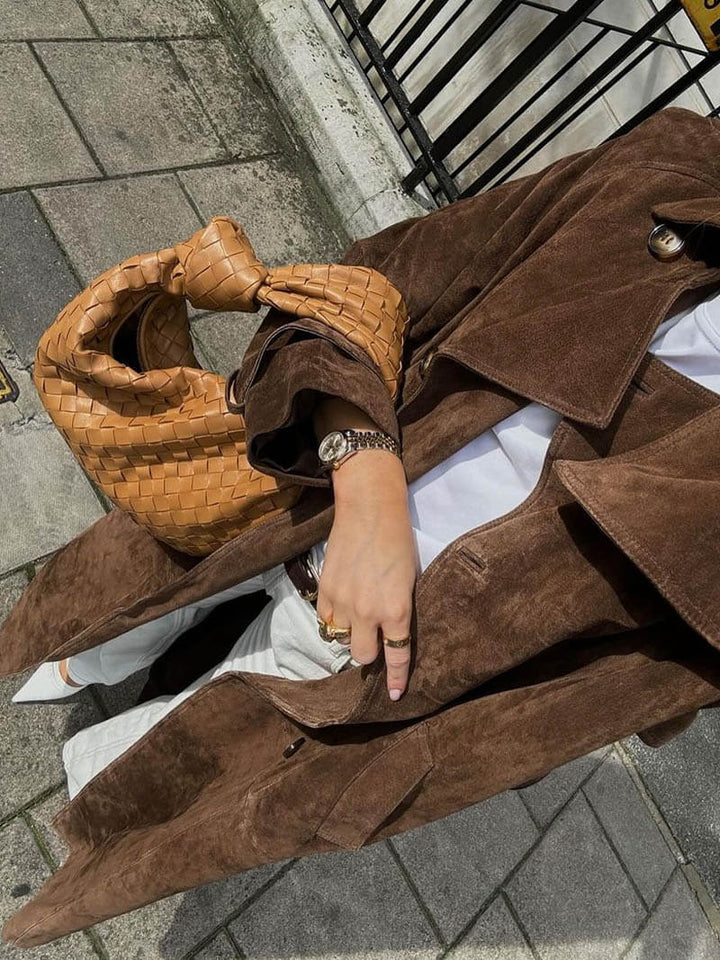 Chic Und Stil | Suede Trench Coat