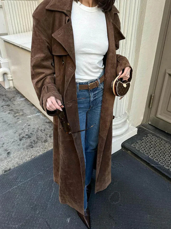 Chic Und Stil | Suede Trench Coat