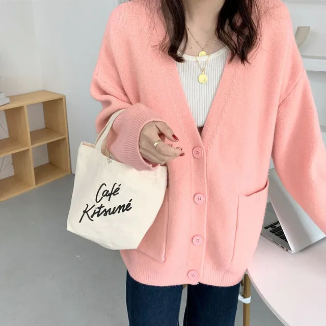 Lune London | Casual Cardigans with V Neck and Long Sleeves