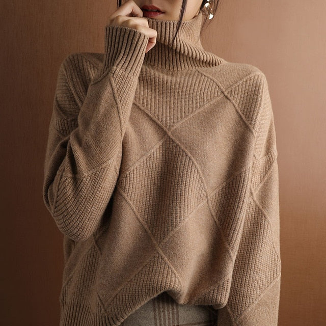 Lune London | Turtleneck Sweater - Warm Knitted Design