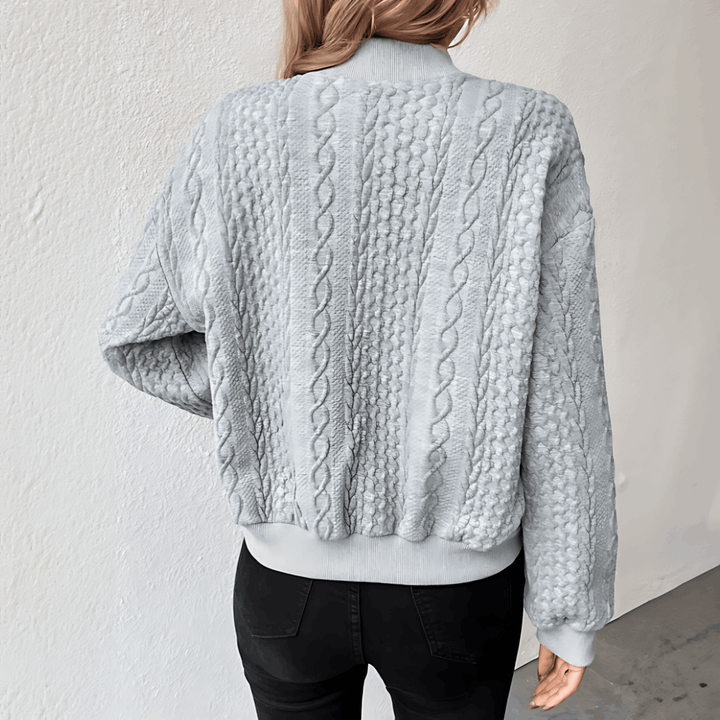 Lune London | Cardigan in bomber jacket style with buttons for women