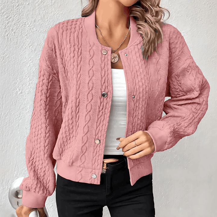 Lune London | Cardigan in bomber jacket style with buttons for women