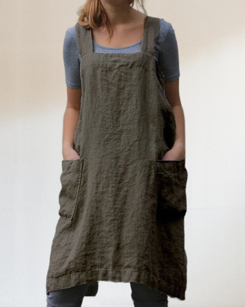 Lune London | Cotton Apron Dress with Pockets