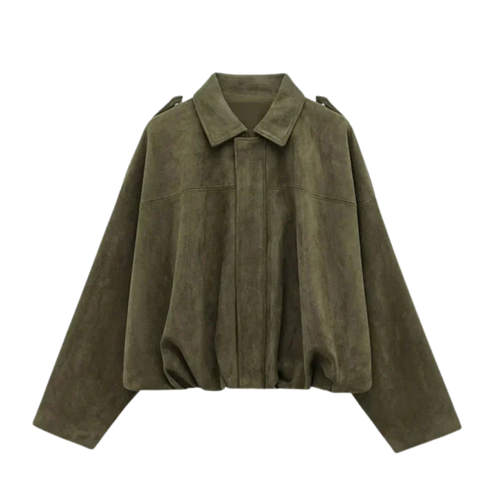 Lune London | Oversized Jacket - Soft Suede Lining - Fully Lined - Khaki