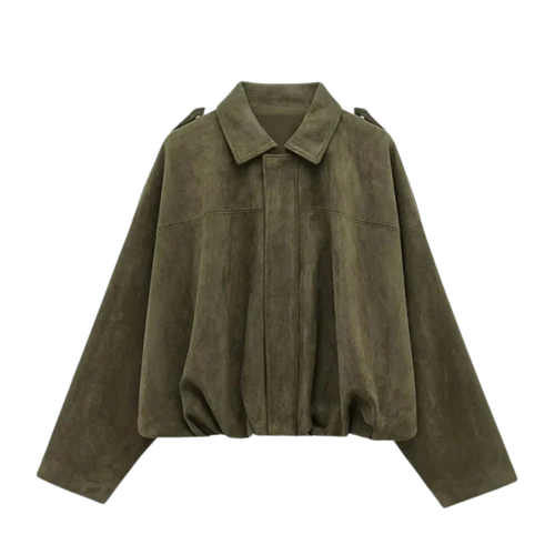 Lune London | Oversized Jacket - Soft Suede Lining - Fully Lined - Khaki
