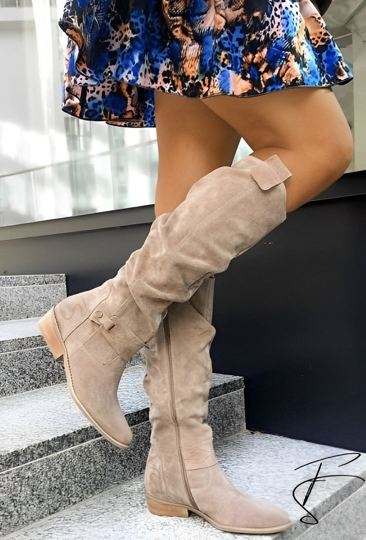 Lune London | Over Knee Western Cowboy Boots With Heel For Women