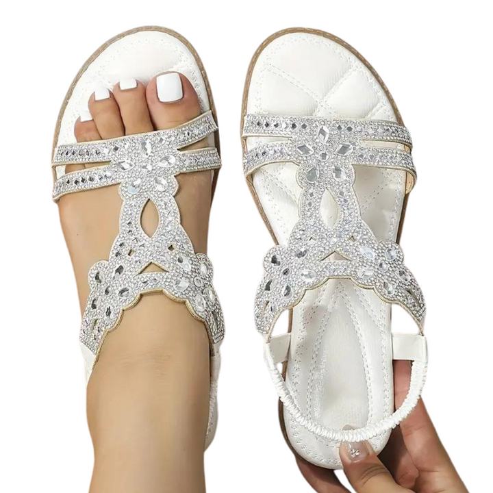 Lune London | Flat Sandals - Chic - Elastic Ankle Strap