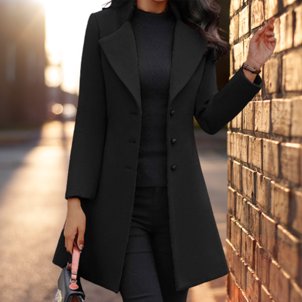 Lune London - Elegant solid long coat