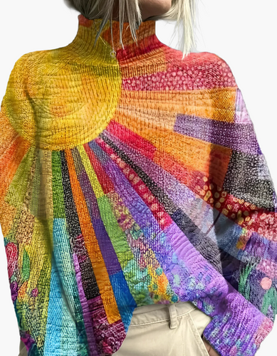 Lune London | Knit sweater with turtleneck - Artistic boho style, perfect for everyday and leisure