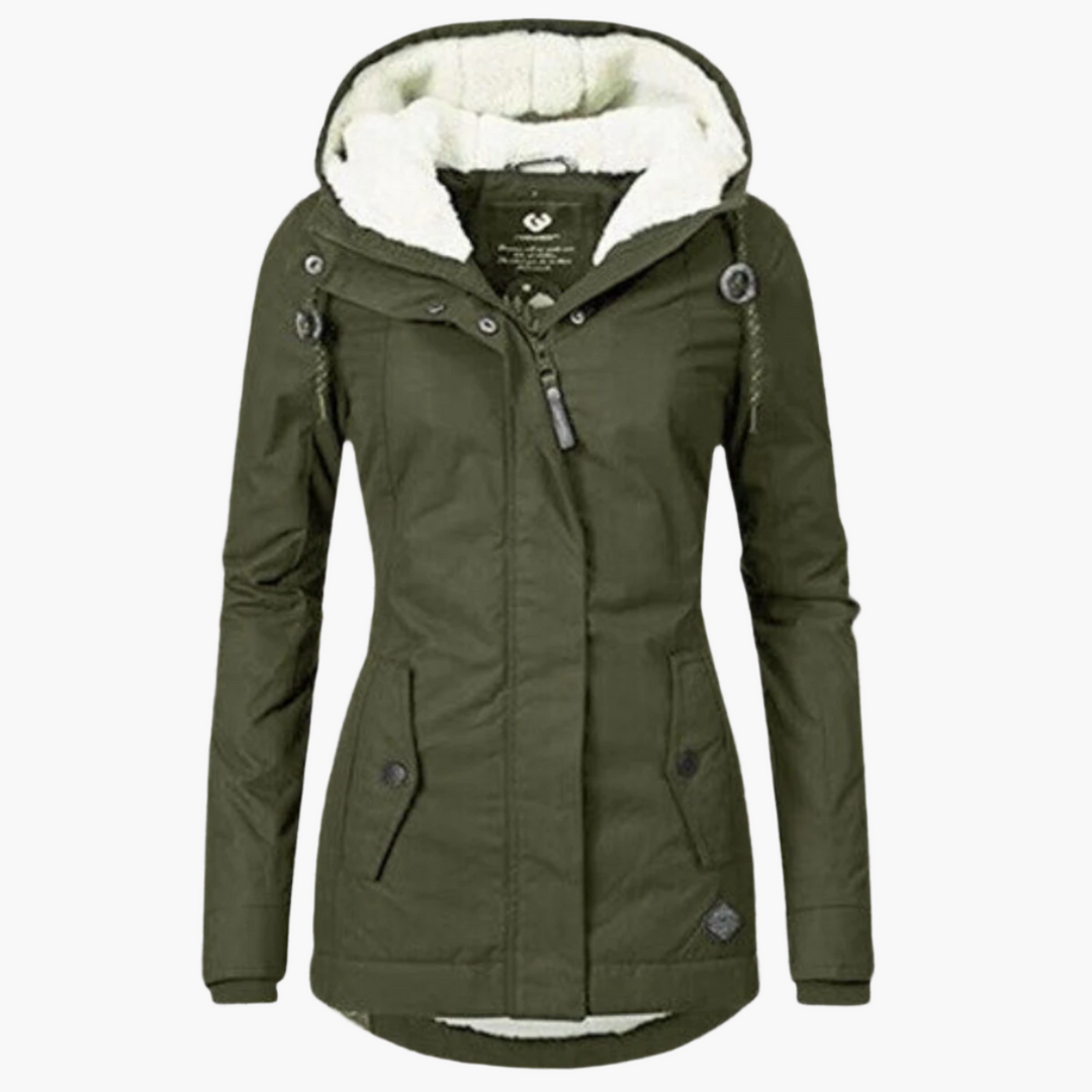 Lune London | Sherpa-Hoodie Winter Jacket - Trendy parka for cold days, tailored fit, perfect everyday companion.