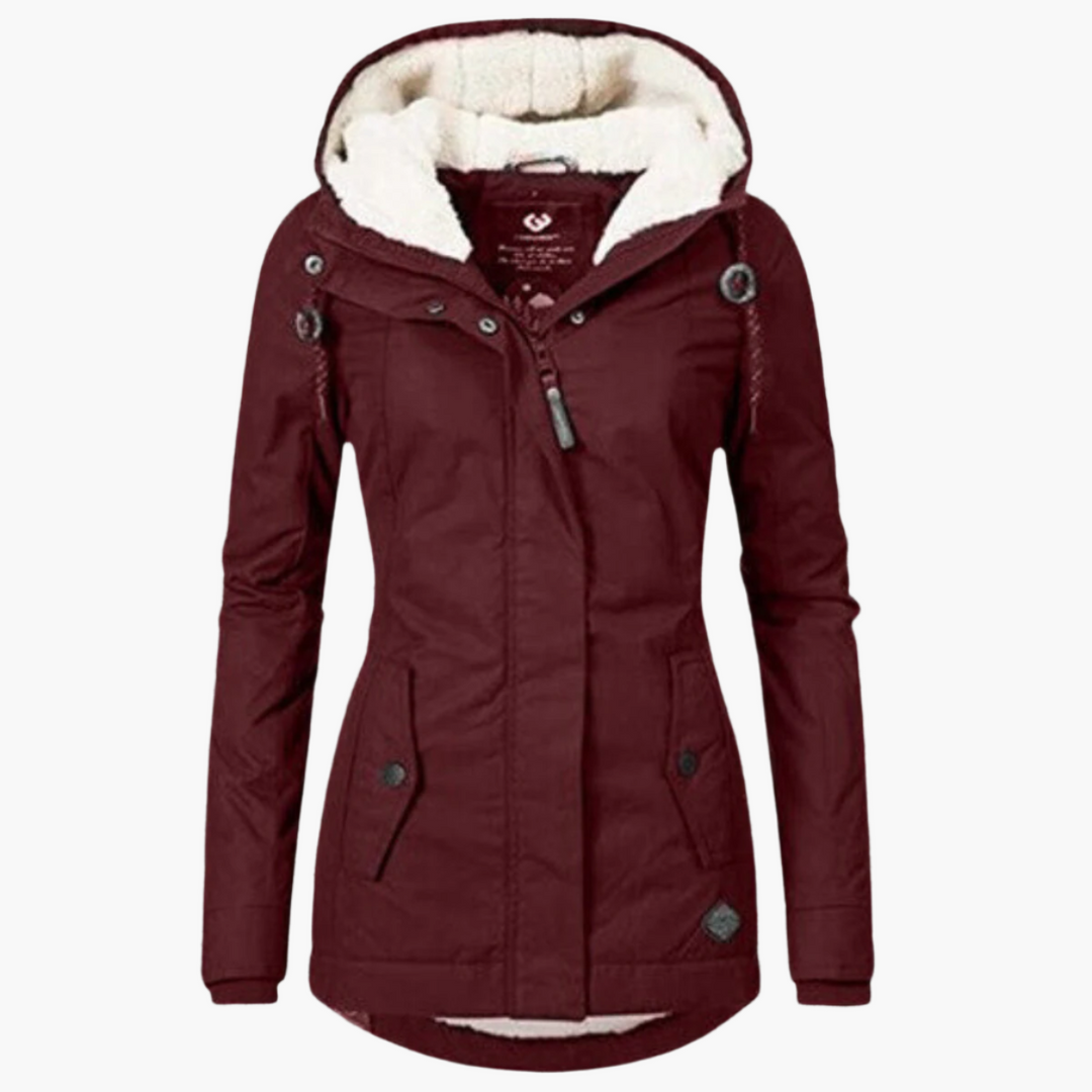Lune London | Sherpa-Hoodie Winter Jacket - Trendy parka for cold days, tailored fit, perfect everyday companion.