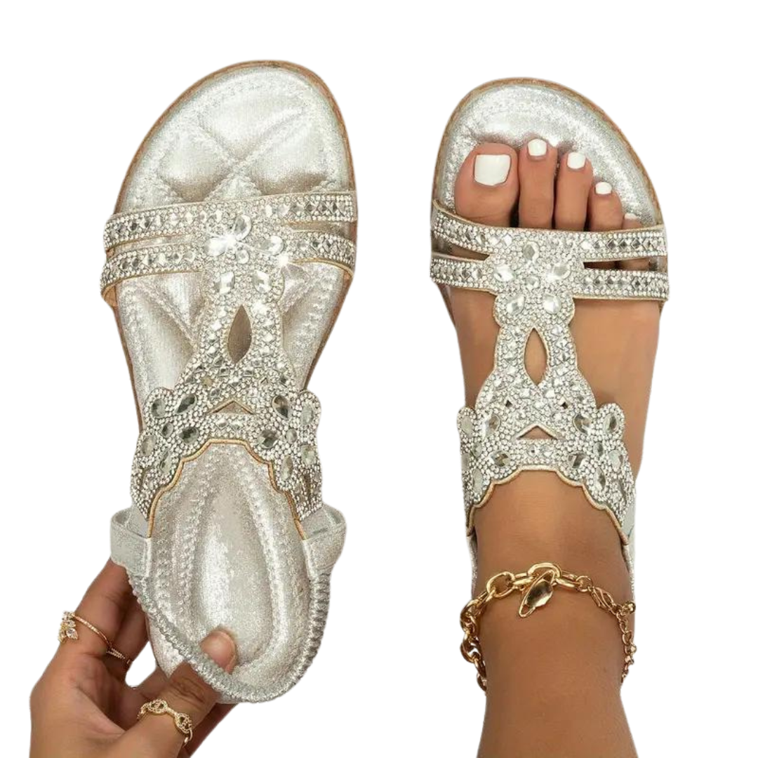 Lune London | Flat Sandals - Chic - Elastic Ankle Strap
