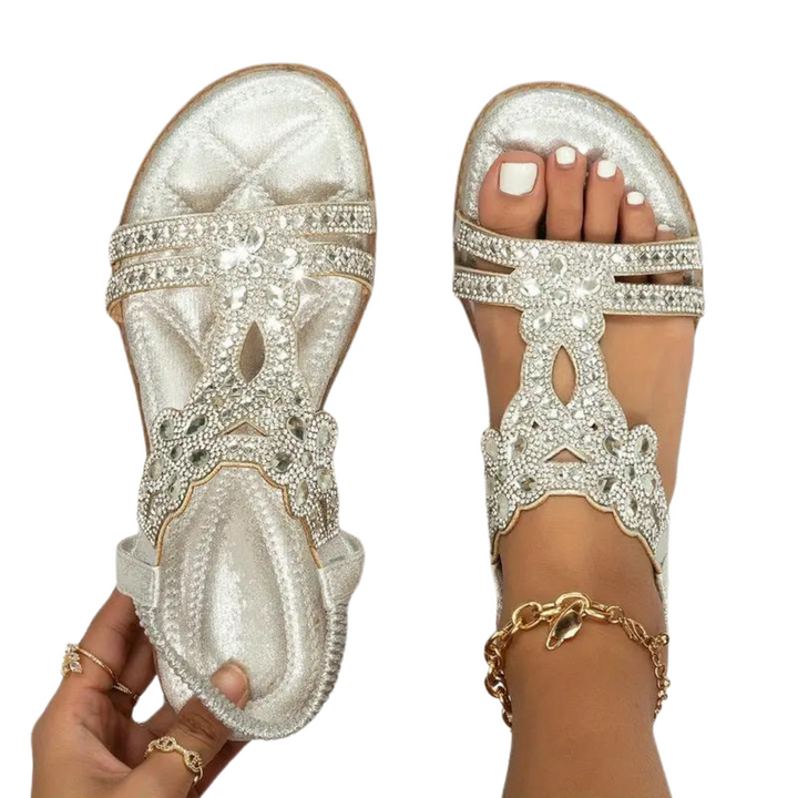 Lune London | Flat Sandals - Chic - Elastic Ankle Strap