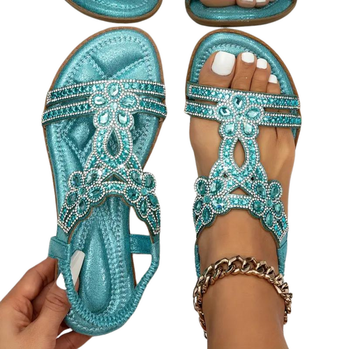 Lune London | Flat Sandals - Chic - Elastic Ankle Strap