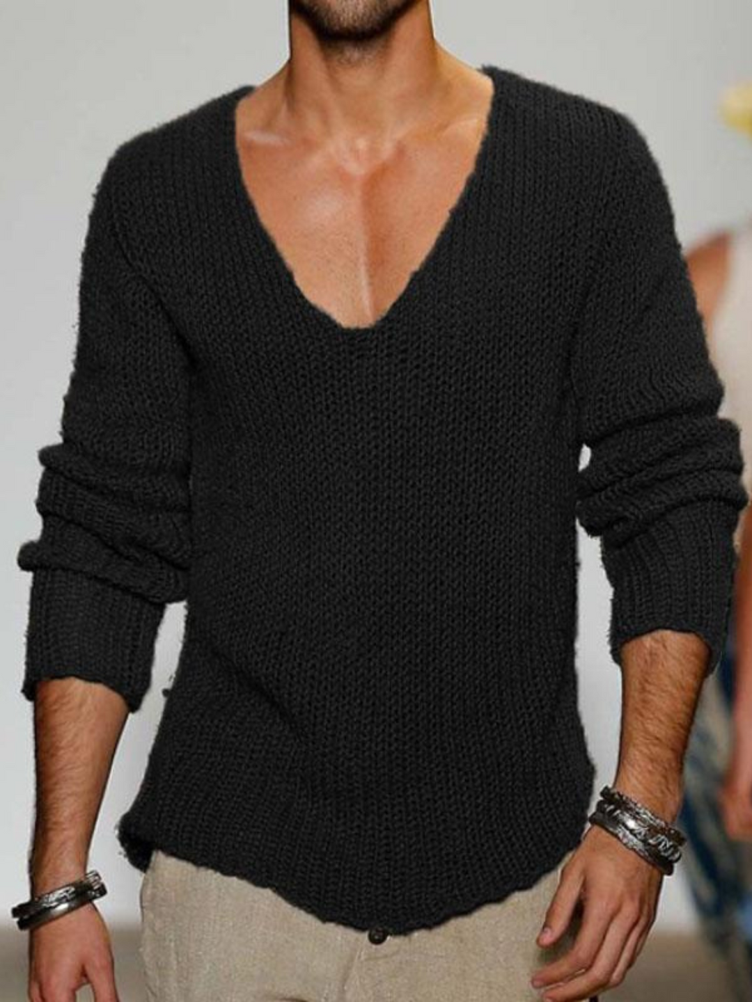 Lune London | V-neck Sweater for Men - Loose Fit