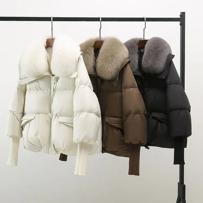Lune London | Down Jacket Plus Size Faux Fur Collar Winter Coat