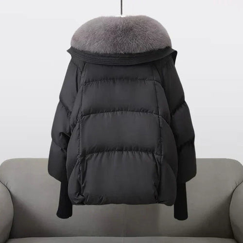 Lune London | Down Jacket Plus Size Faux Fur Collar Winter Coat
