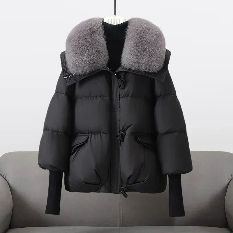 Lune London | Down Jacket Plus Size Faux Fur Collar Winter Coat