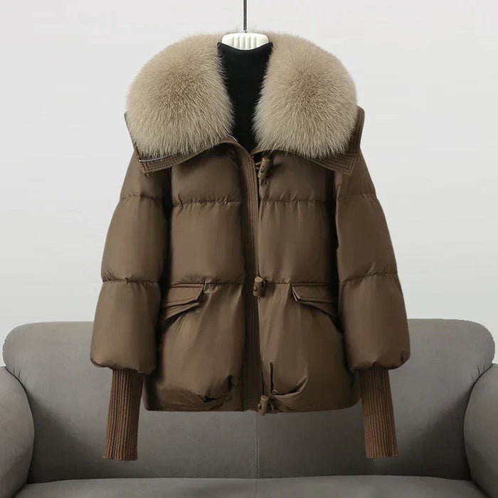 Lune London | Down Jacket Plus Size Faux Fur Collar Winter Coat