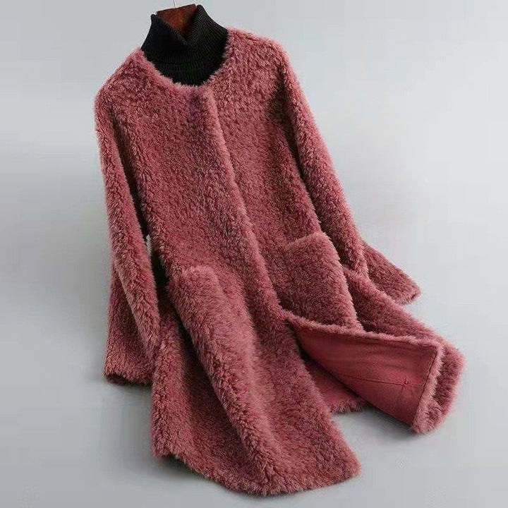 Lune London | Wool Blend Relaxed Fit Coat - With Patch Pockets Open Front Coat
