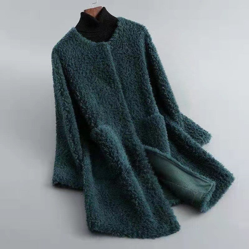 Lune London | Wool Blend Relaxed Fit Coat - With Patch Pockets Open Front Coat
