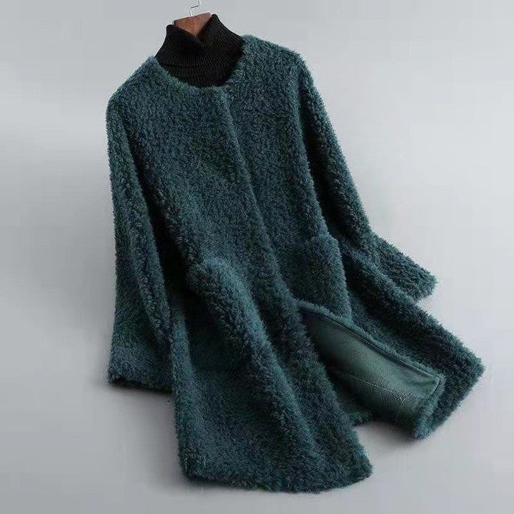 Lune London | Wool Blend Relaxed Fit Coat - With Patch Pockets Open Front Coat