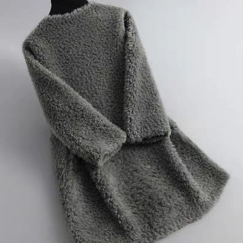 Lune London | Wool Blend Relaxed Fit Coat - With Patch Pockets Open Front Coat
