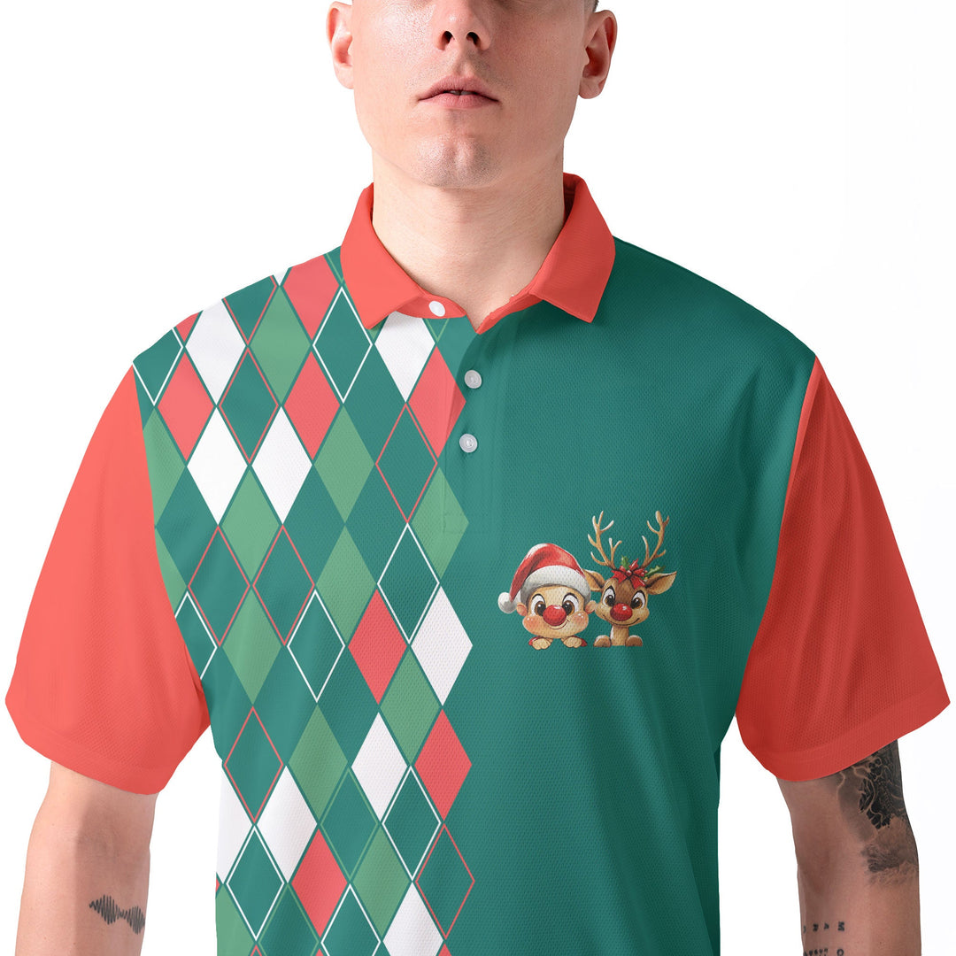 Lune London | Vintage 80s Christmas polo shirt for men