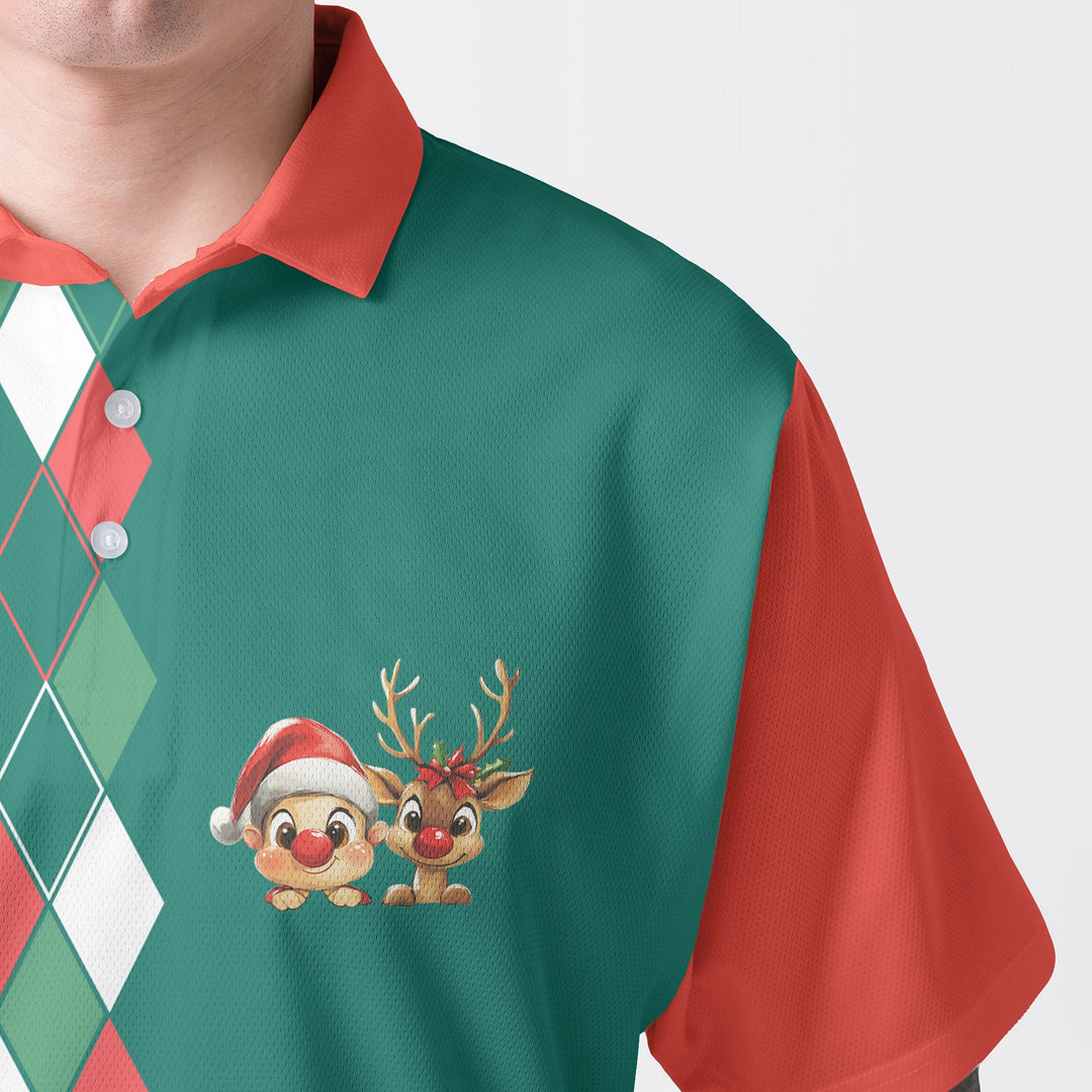 Lune London | Vintage 80s Christmas polo shirt for men