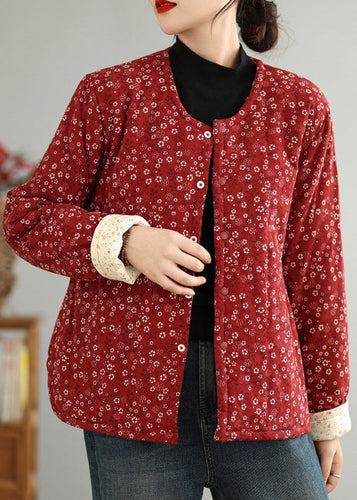 Lune London | Thick coat with printed buttons, round collar