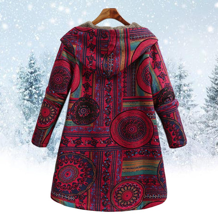 Lune London | Bohemian winter coat with floral print